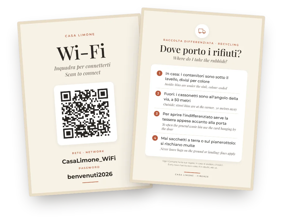 Cartelli wi-fi e rifiuti
