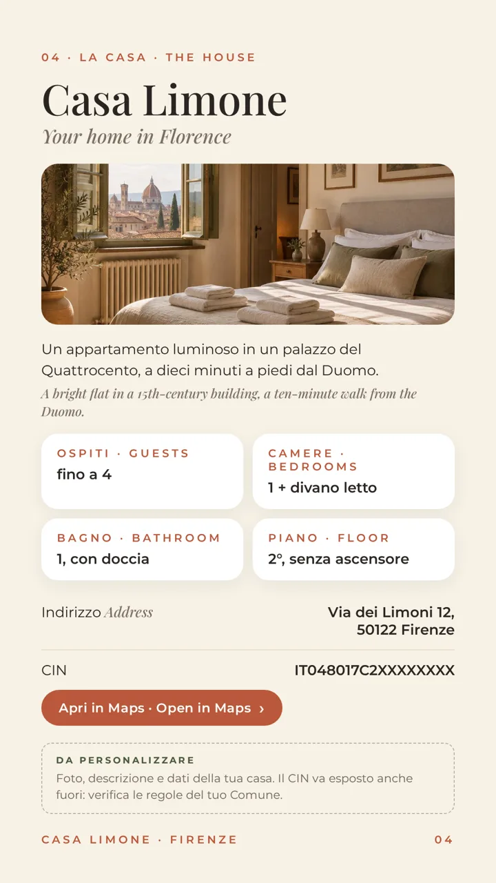 Welcome book, versione da telefono